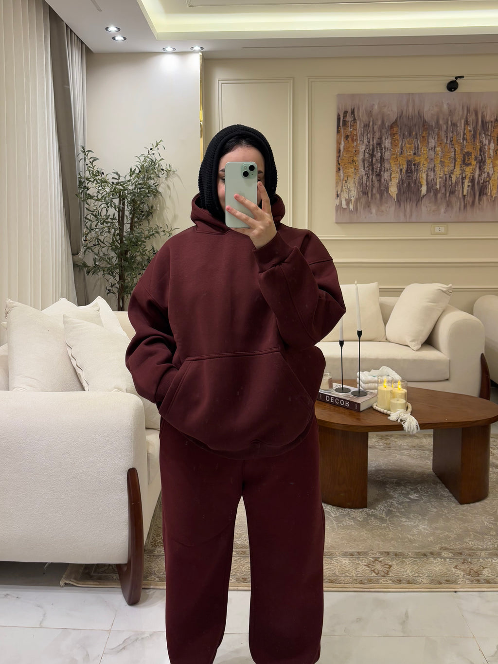 Hoodie & Pants Set (Bugundy)